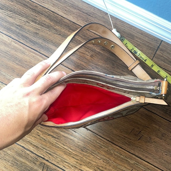 COACH FLORAL SIGNATURE bag shoulder crossbody buckle strap vintage y2k limited - Picture 9 of 16